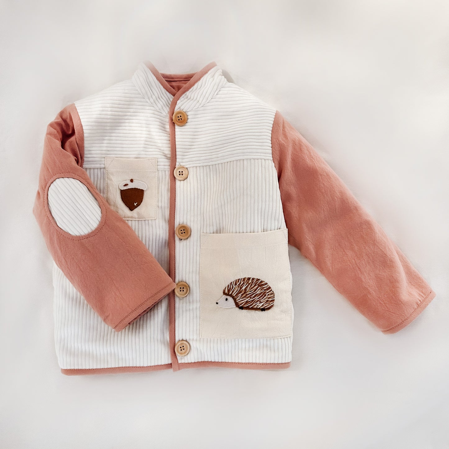 Handmade Hedgehog Jacket Peach Sleeves