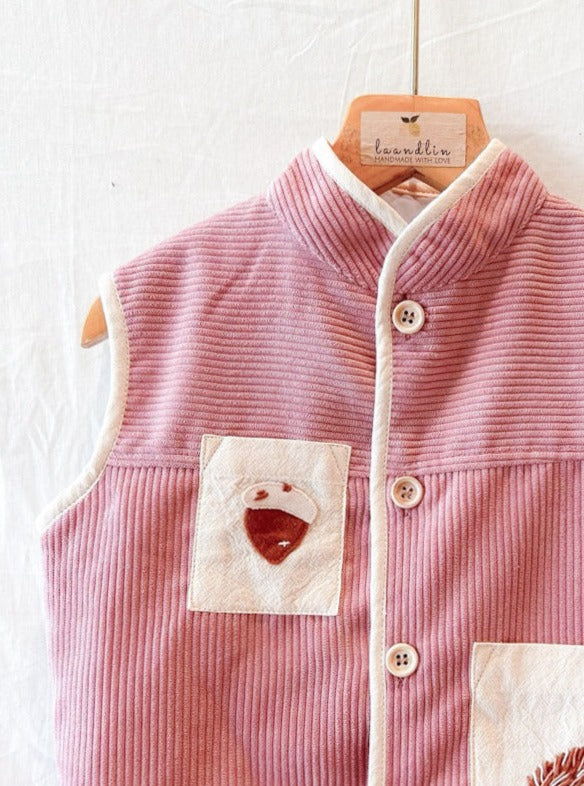 Handmade Hedgehog Gilet Dusty Pink