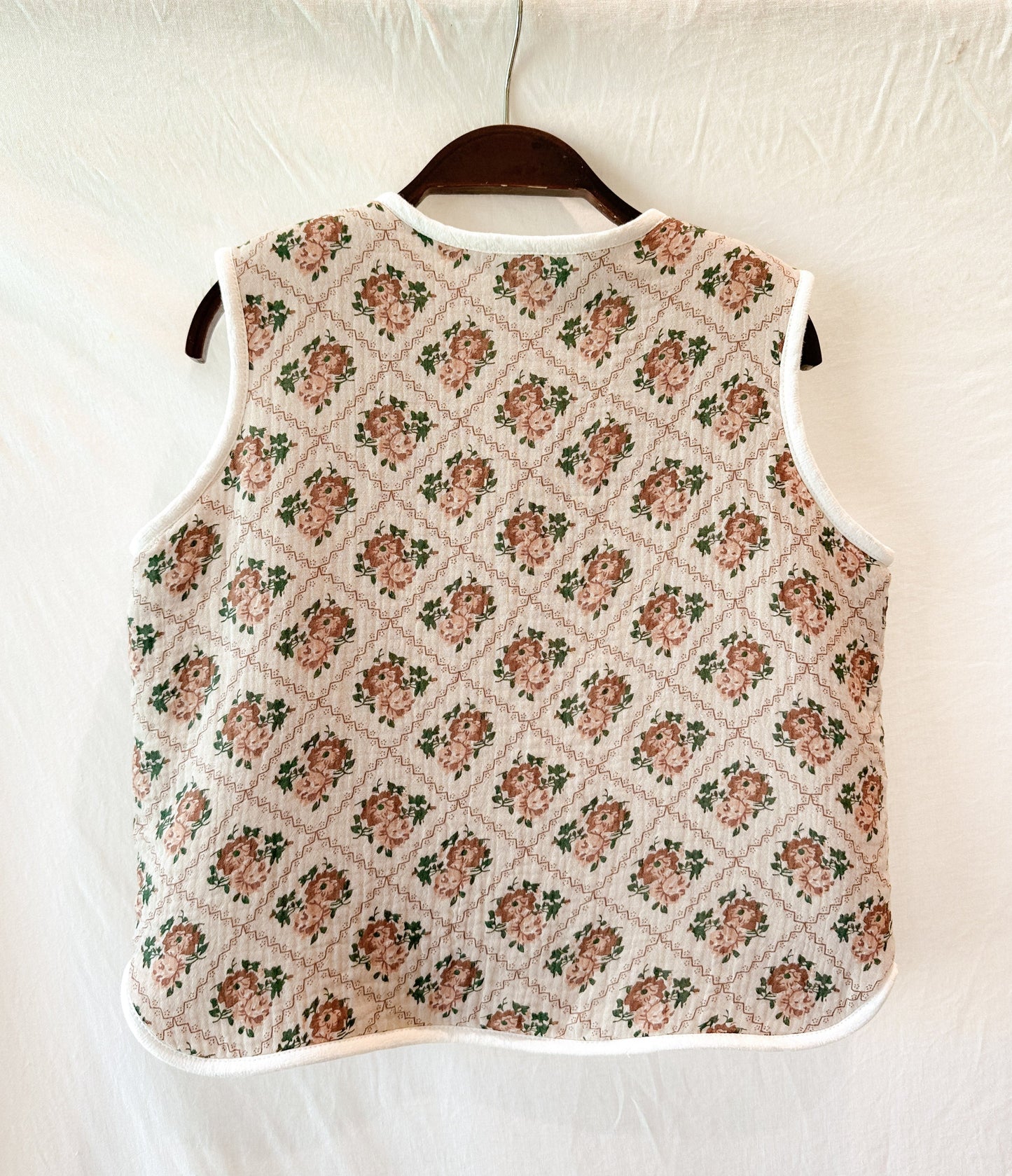 Handmade Roseate Girl Gilet Brown
