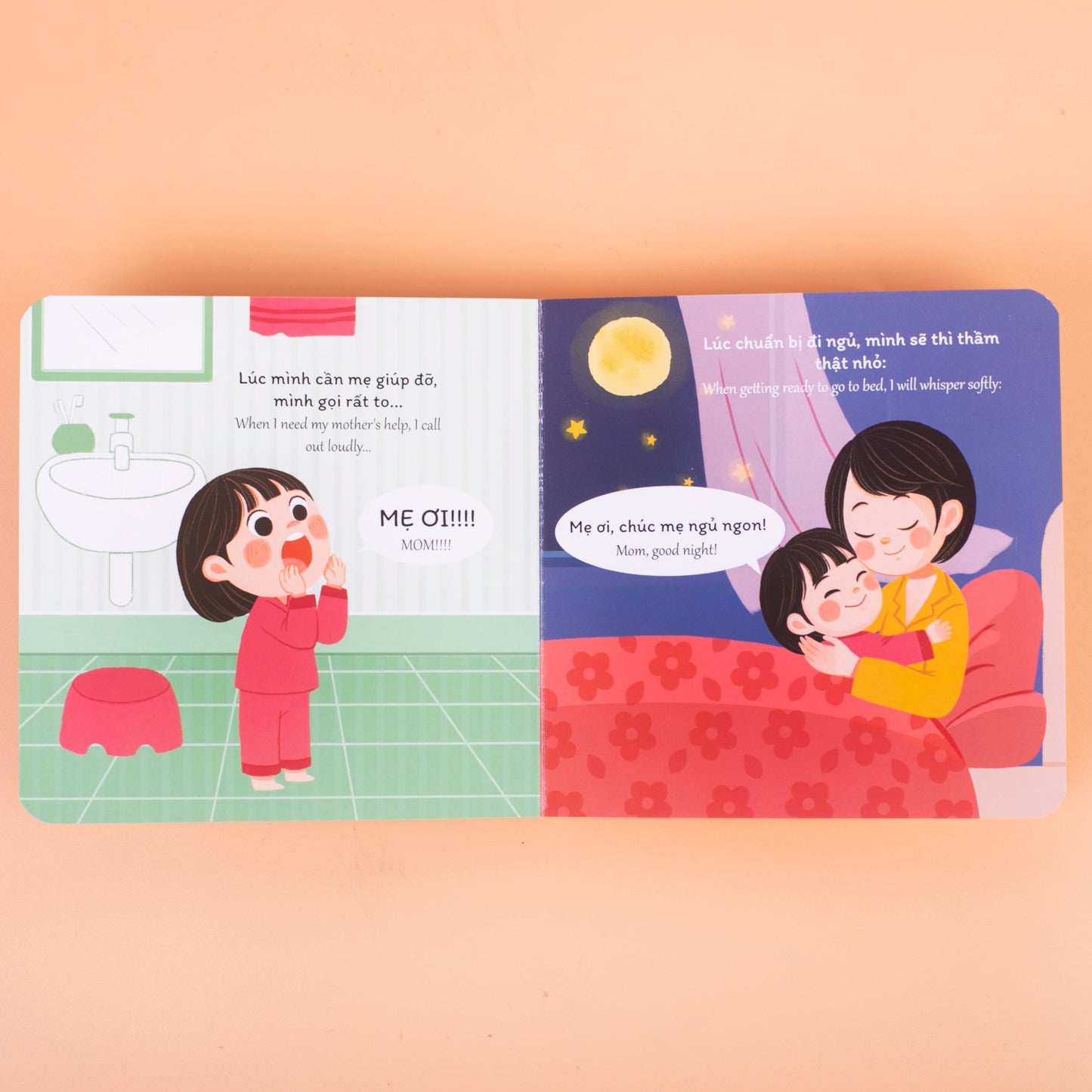 Bé học giao tiếp 2 - song ngữ: To - Nhỏ, Giống - Khác, Ít - Nhiều , Trên - Dưới (combo 4 cuốn) (tuổi 0-3)