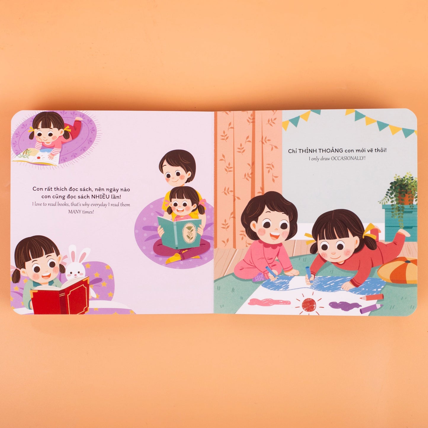 Bé học giao tiếp 2 - song ngữ: To - Nhỏ, Giống - Khác, Ít - Nhiều , Trên - Dưới (combo 4 cuốn) (tuổi 0-3)