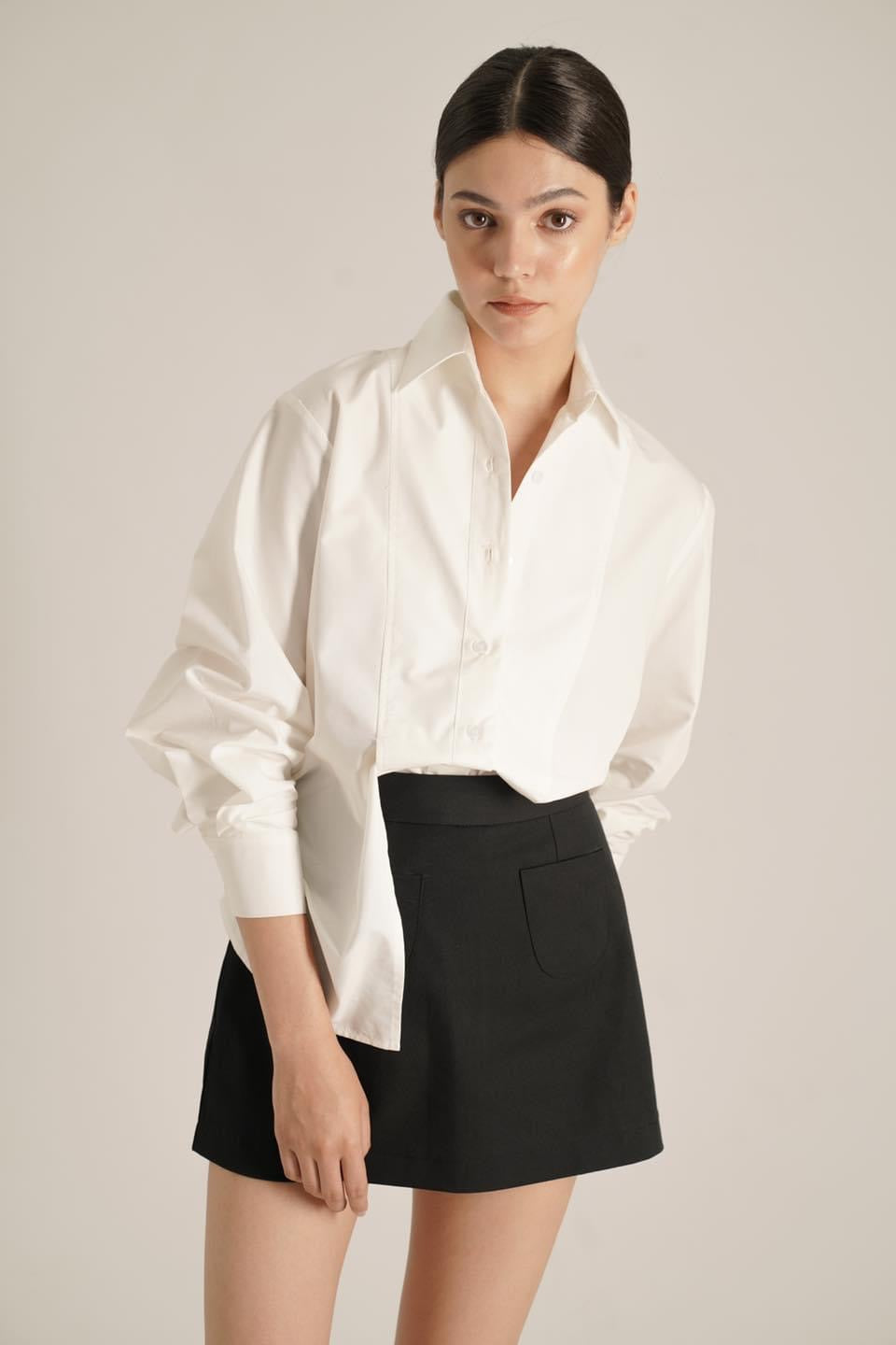 Free-size Boxi shirt with split