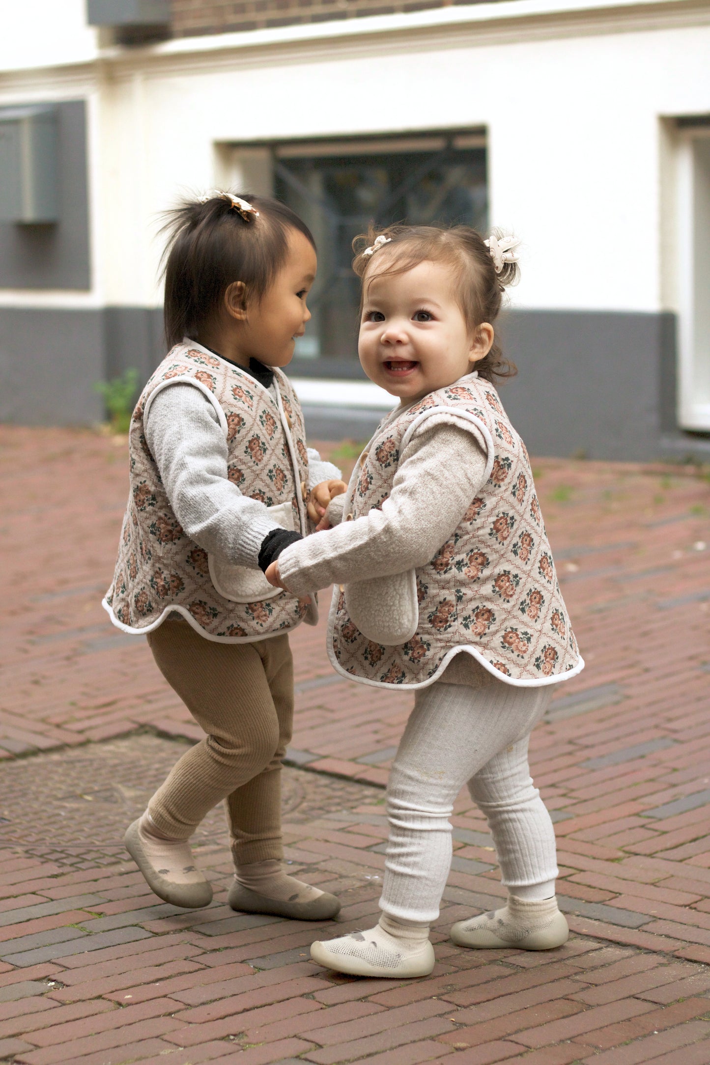 Handmade Roseate Girl Gilet Brown