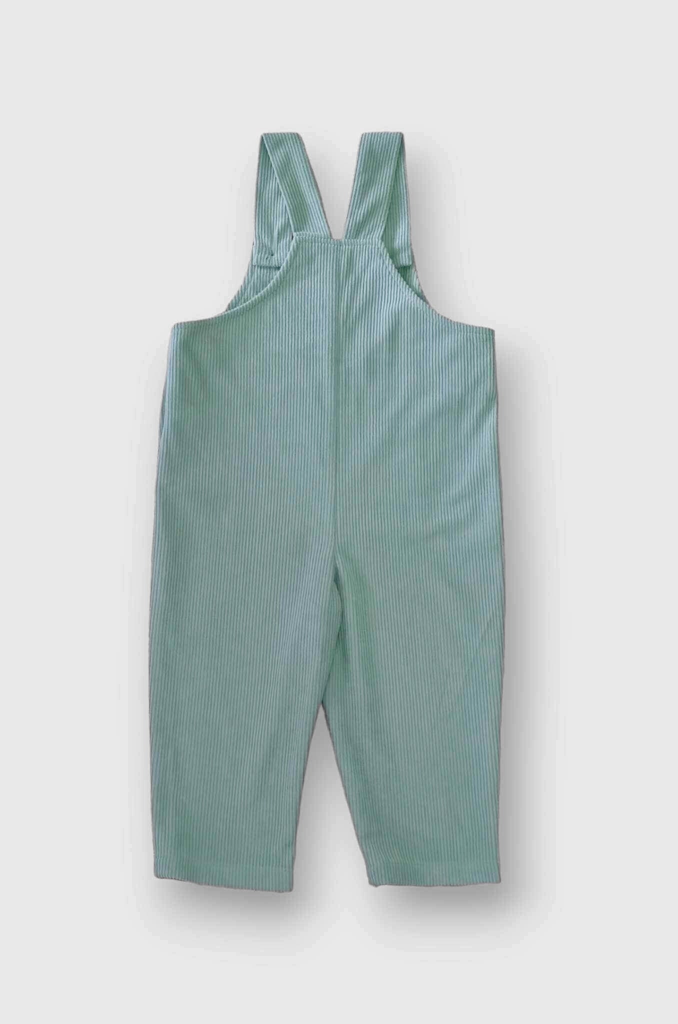 Featherlight corduroy dungaree unisex mint