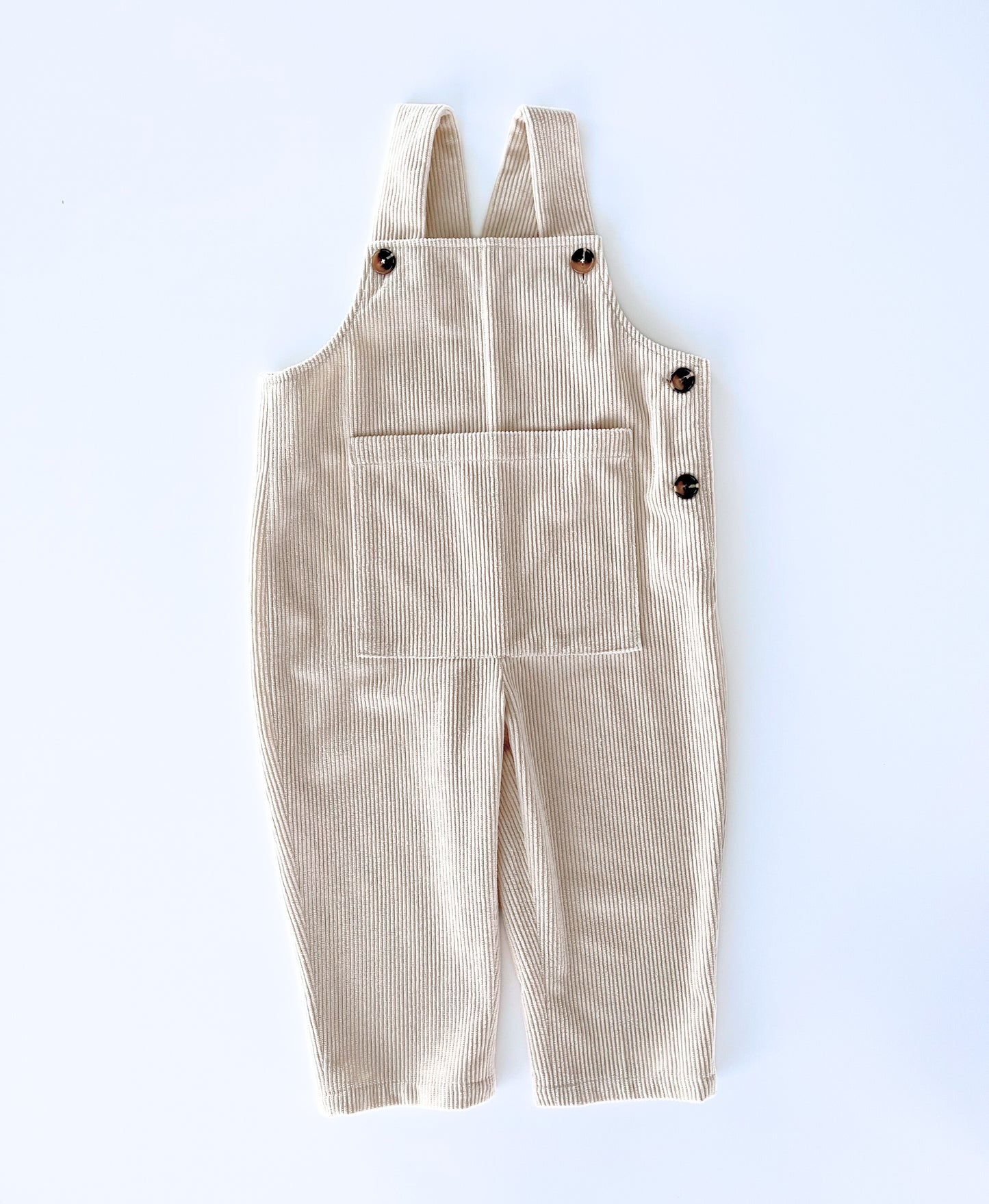 Featherlight corduroy dungaree unisex beige