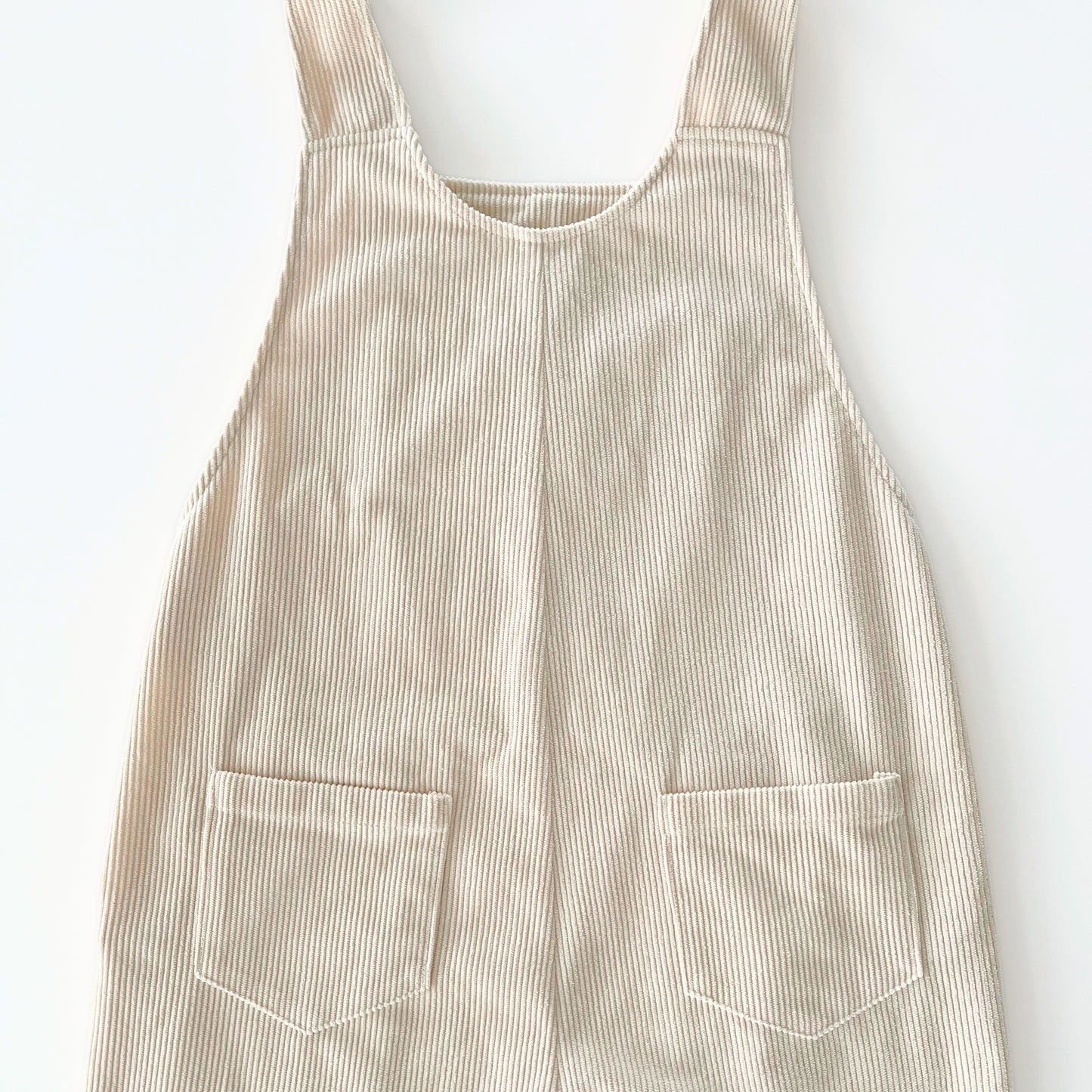 Petite mama corduroy dungaree beige