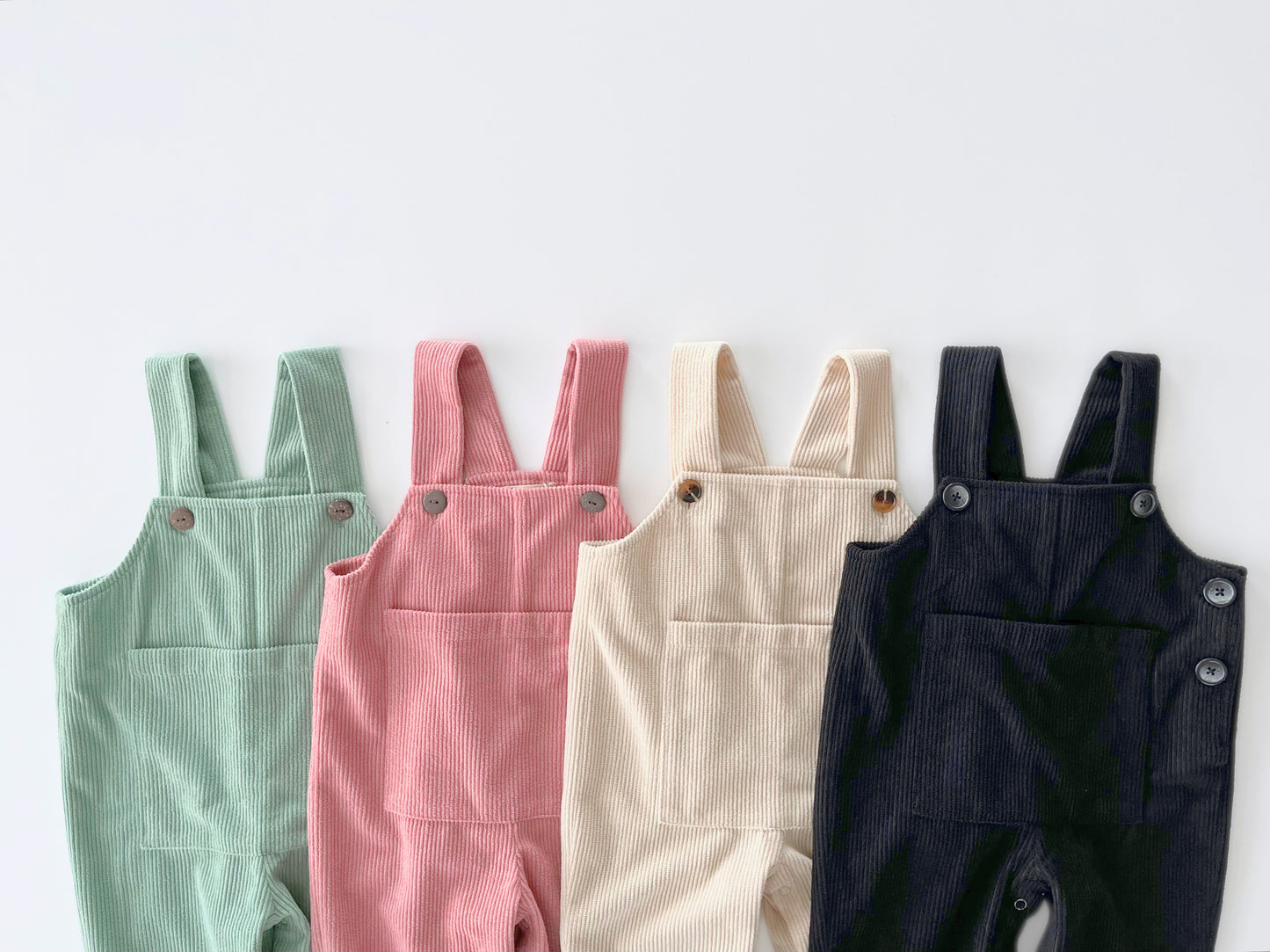 Featherlight corduroy dungaree unisex mint