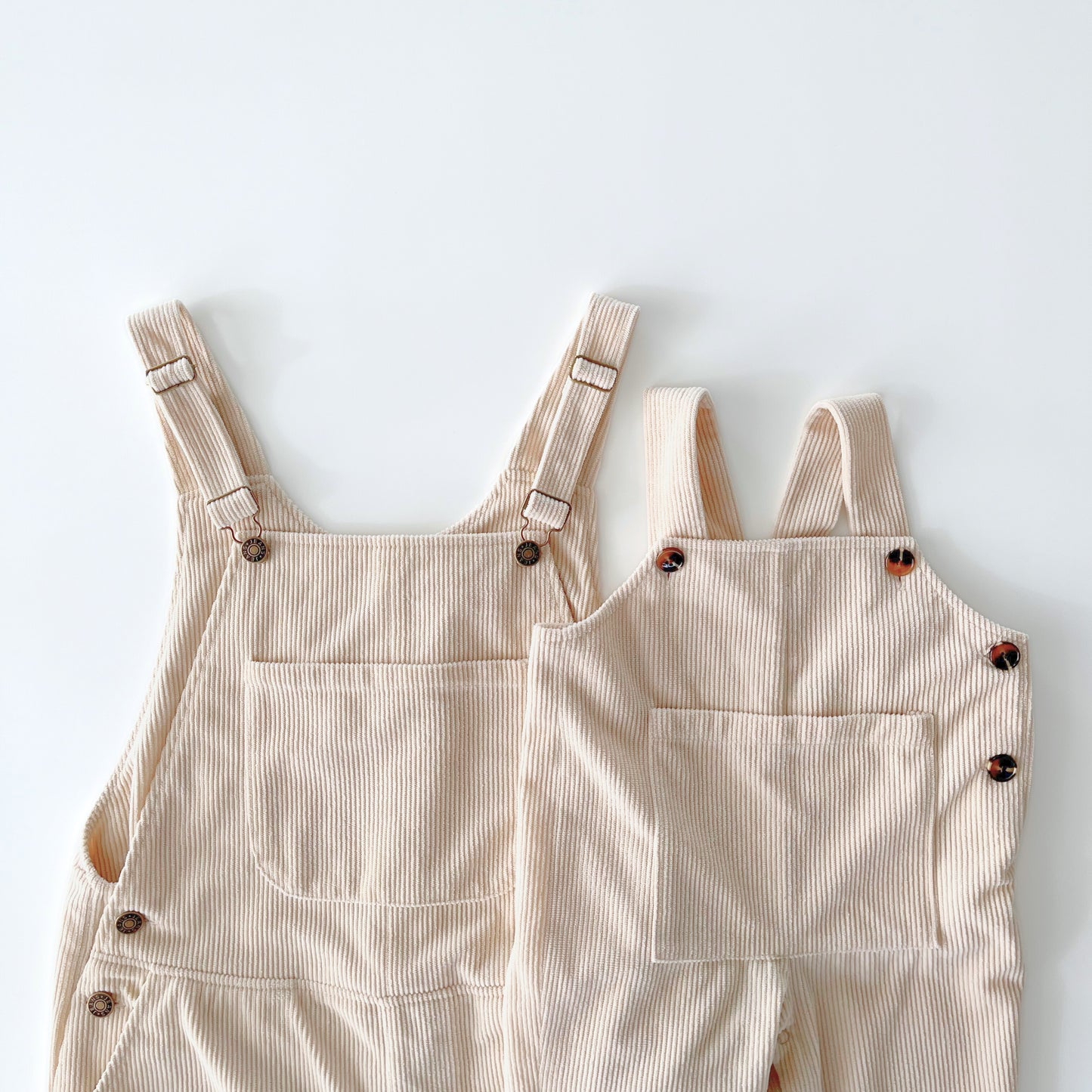 Petite mama corduroy dungaree beige