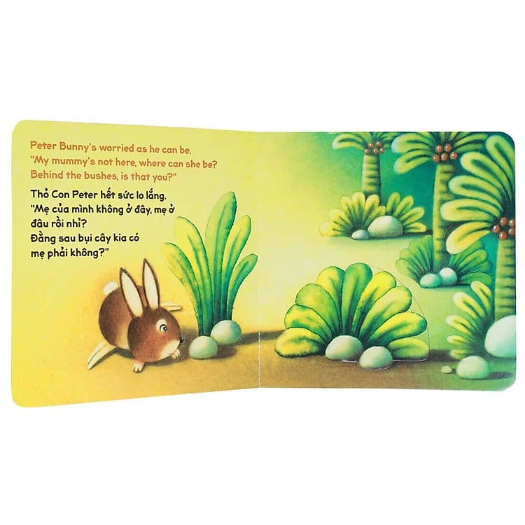 Sách lật tương tác song ngữ 0-3 tuổi (Combo 5 Cuốn): Mẹ đâu rồi? + 5 qủa táo nhỏ + Mông ai đây? + Ú oà + Chúc ngủ ngon