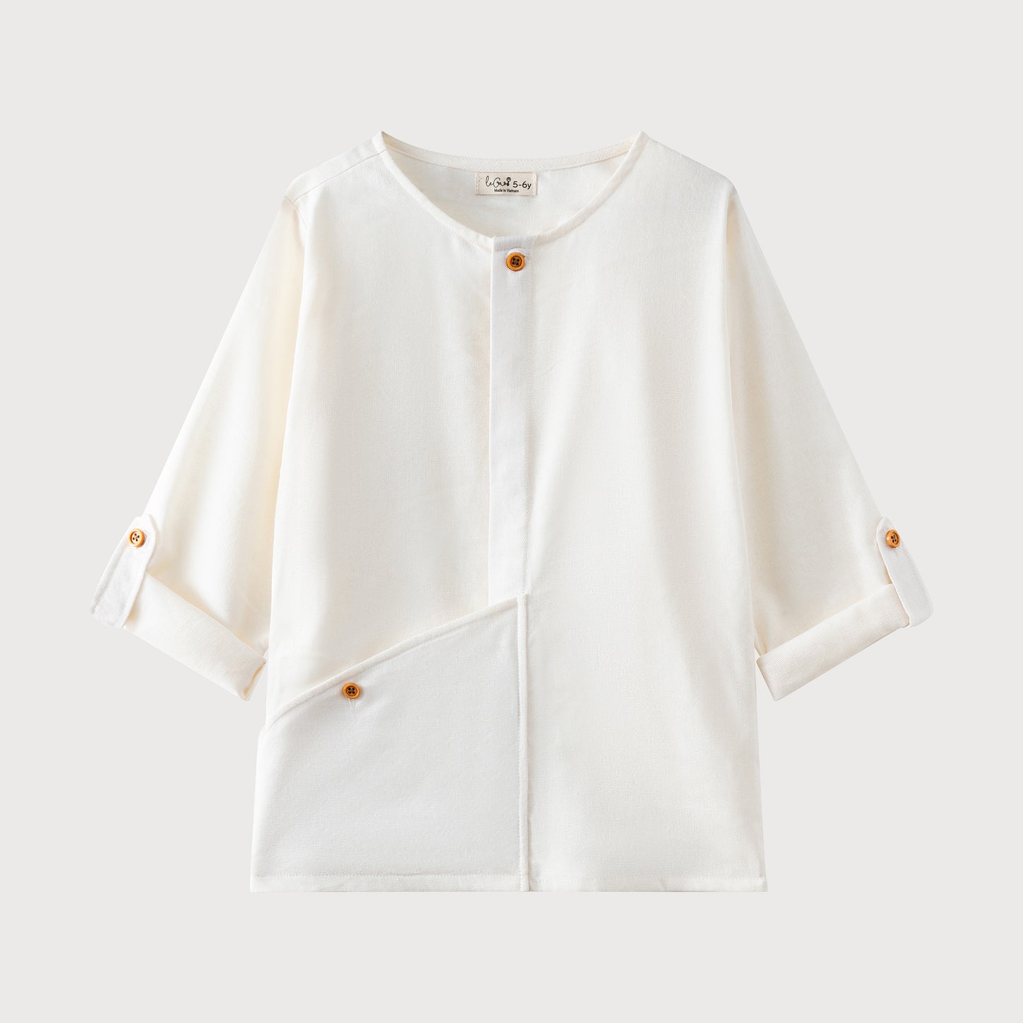 Áo linen túi lệch
