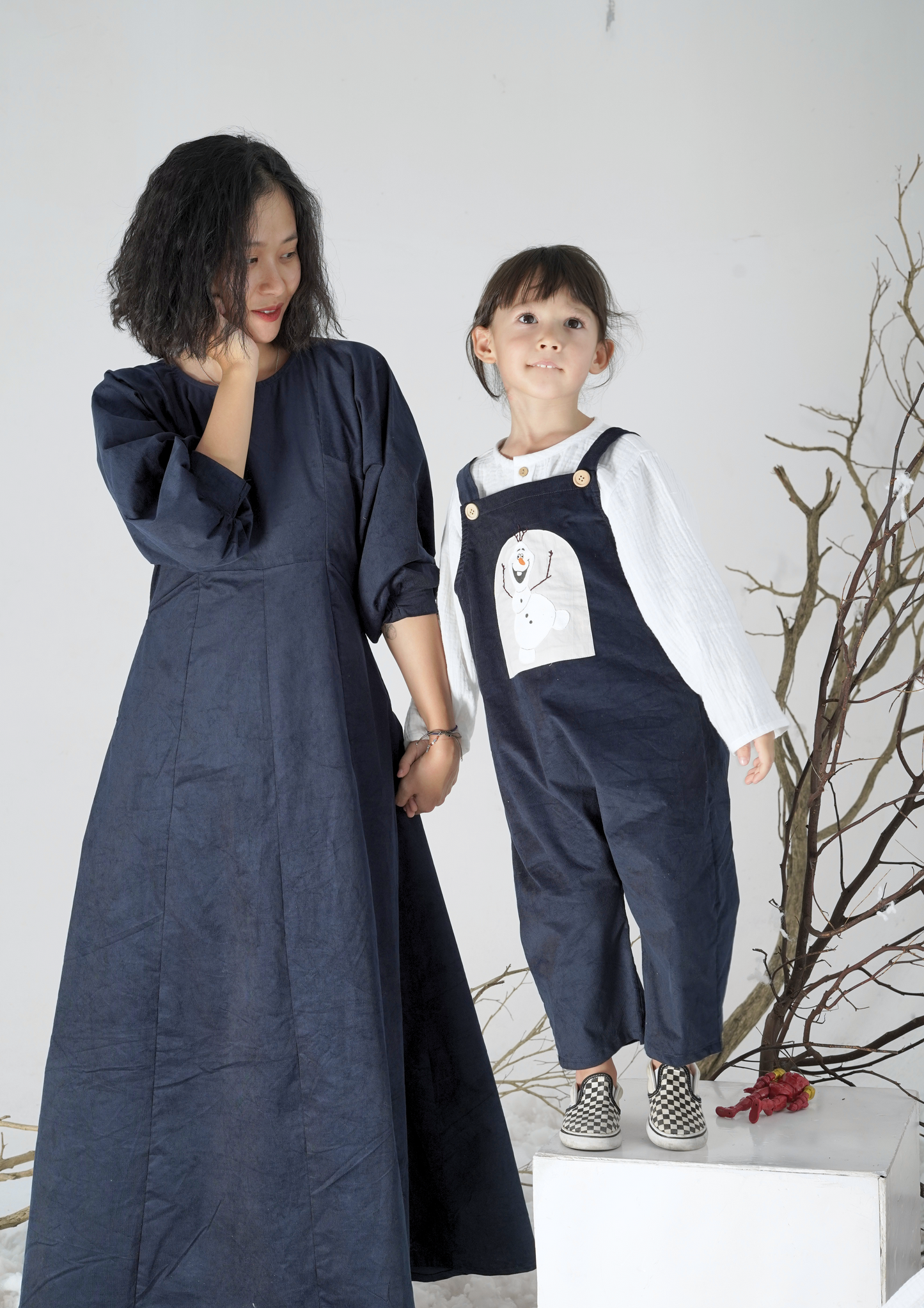 Handmade Blue Olaf corduroy bib overall