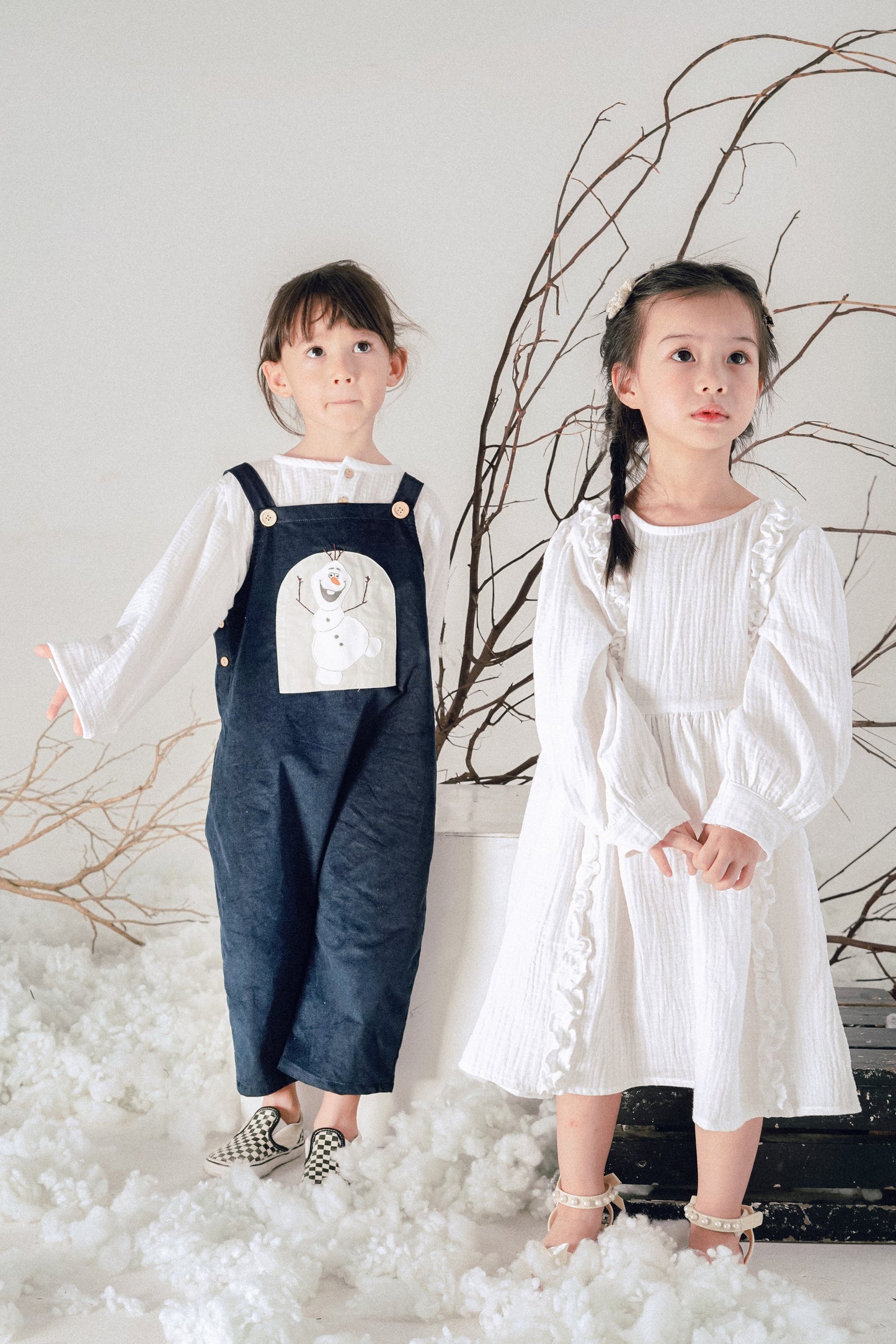Handmade Blue Olaf corduroy bib overall