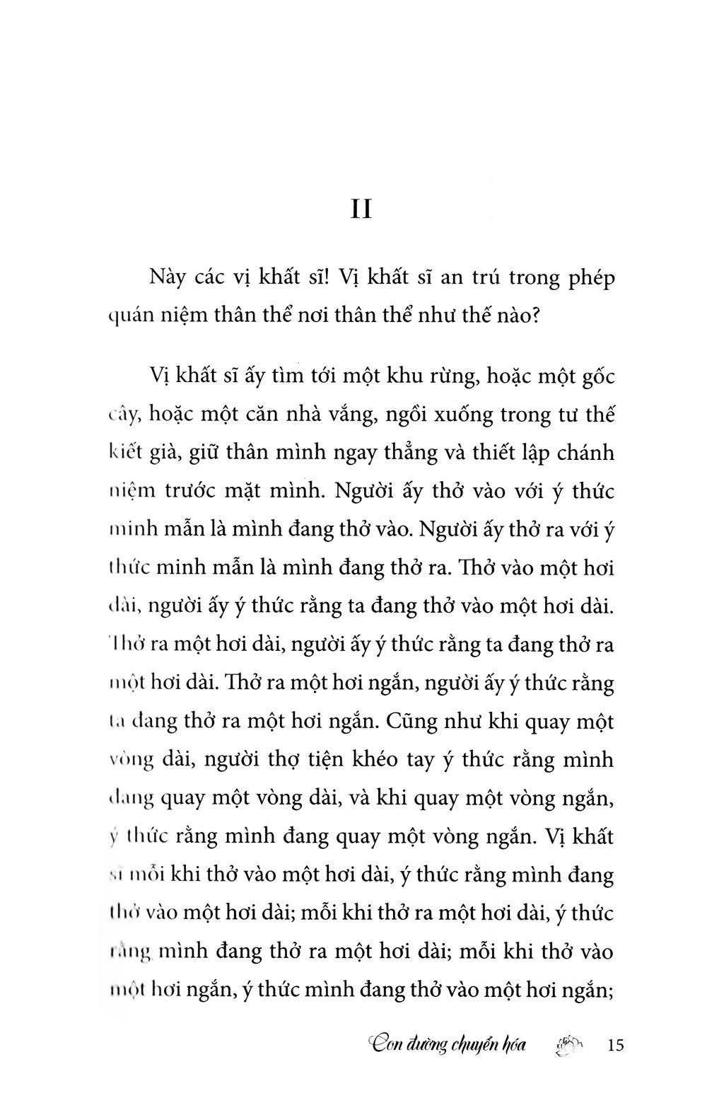 Con đường chuyển hóa - Kinh bốn lĩnh vực quán niệm - Thích Nhất Hạnh