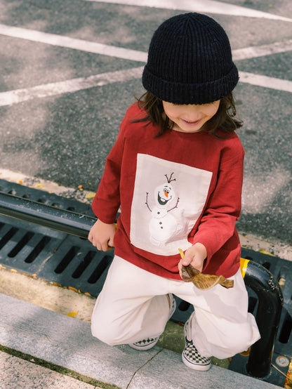 Handmade Red Olaf long sleeve top