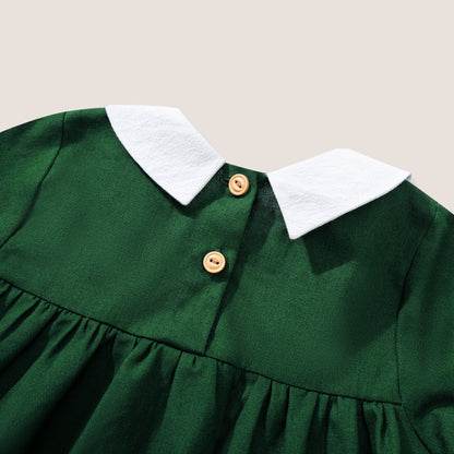 Long sleeve dress peter pan collar