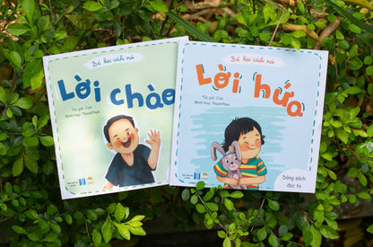 Bé học cách nói: Lời chào - Lời cảm ơn - Lời xin lỗi - Lời hứa (combo 4 cuốn) (tuổi 0-3)